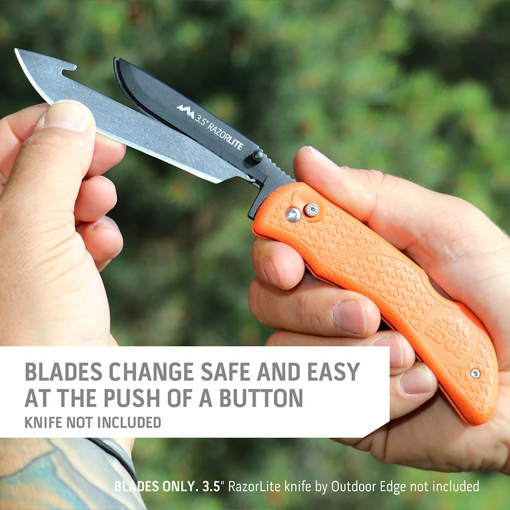 Outdoor Edge Razorsafe 3.5” Drop Point Blade, 6 Pack - RR-6 - Knives - Image 4