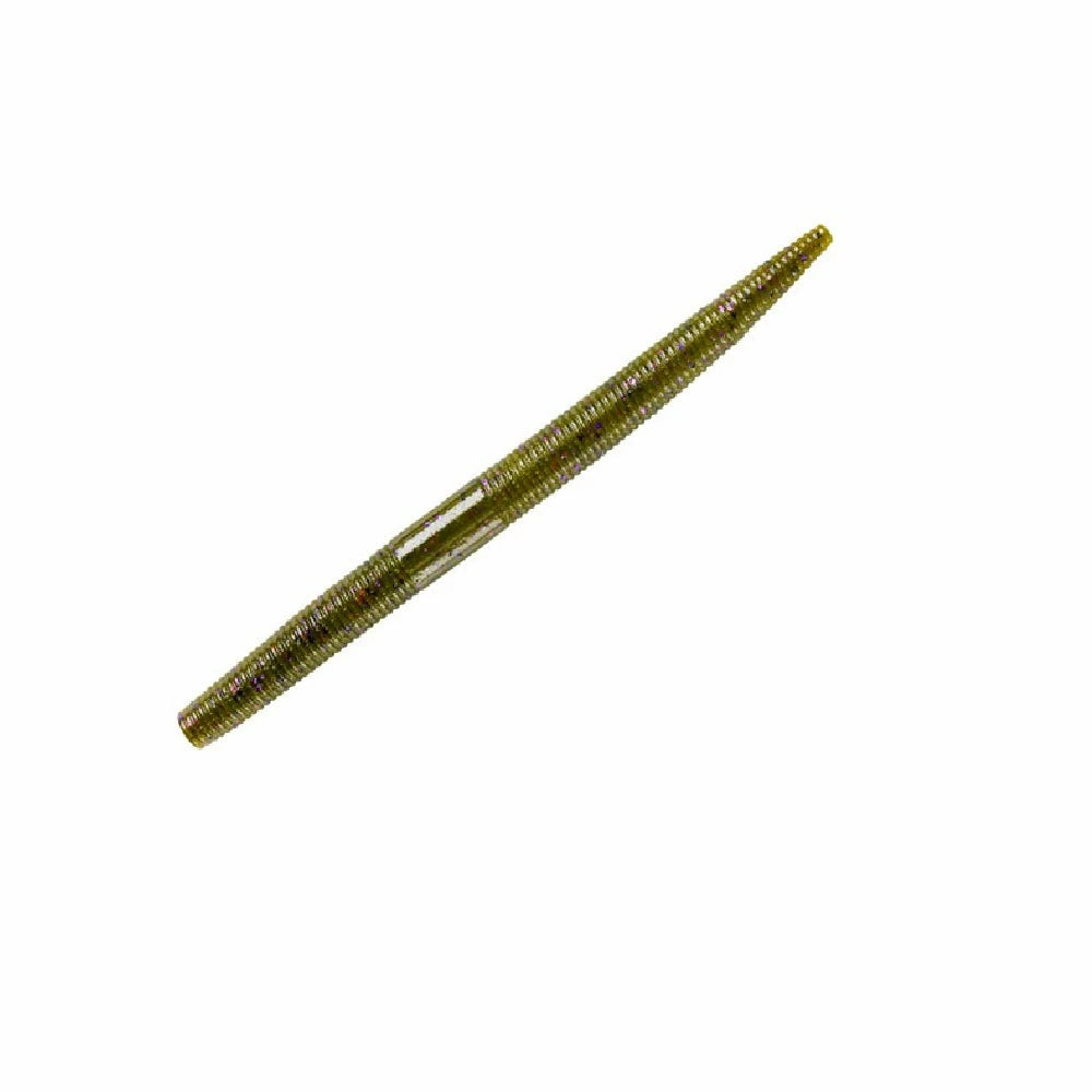 Yum Dinger 5'' Green Pumpkin Purple Flake, 8 Pack - PRYDG544 - Baits & Lures