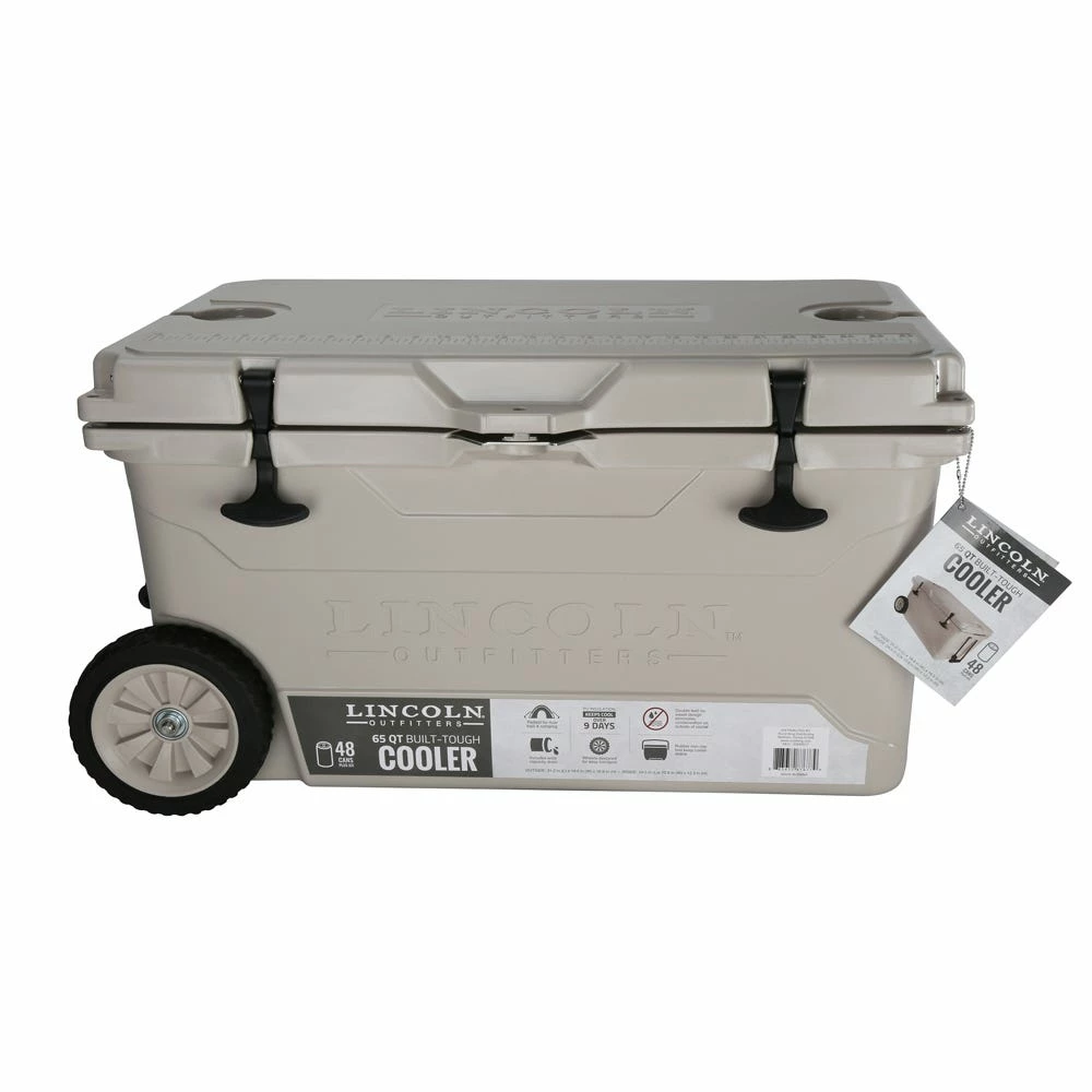 Lincoln Outfitters 65 Quart High Performance Cooler, Tan - 87-677-0204 - Coolers