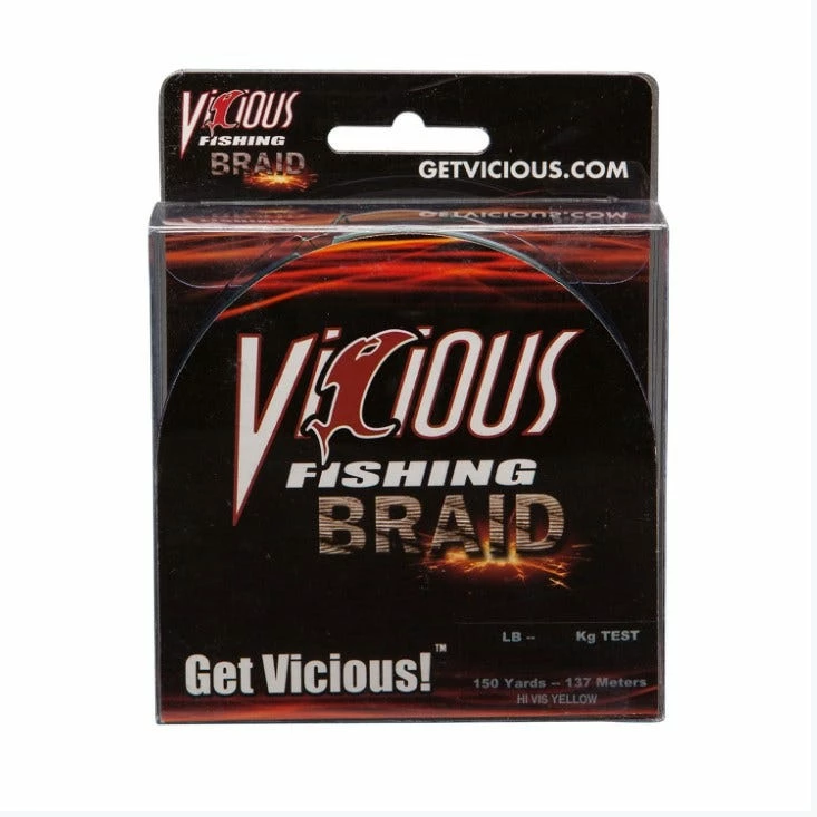 Vicious Fishing 10lb. 150 Yards Yellow Braid BPY10 - Fishing Accessories & Gear