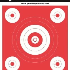 Pro-Shot 6" Bullseye / 2"-4Qty. Bull's-eye Day Glo Orange-Heavy Paper OG-6 - Shooting Supplies