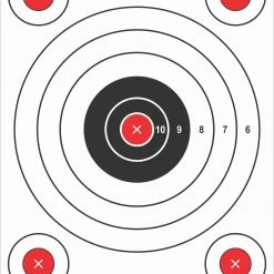Pro-Shot 9" x 13" 5 Bullseye Target with Adhesive Backing 6 Pack P1-Bullseye - Shooting Supplies