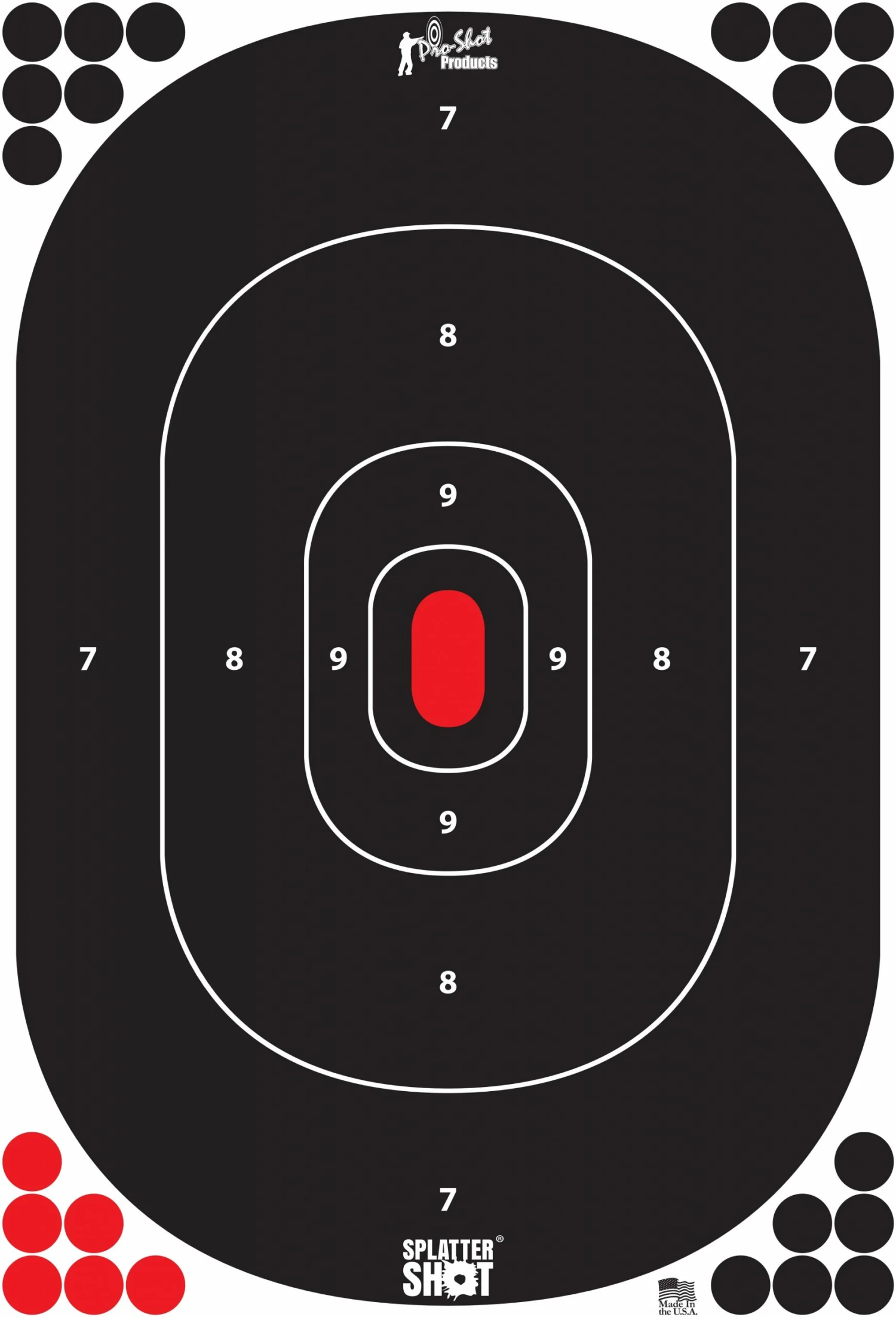 Pro-Shot 12x17 Silhouette - Peel & Stick- 5 Qty. Pack SILH-IN-5PK - Shooting Supplies