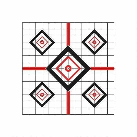 Pro-Shot 16 x 16" Red Diamond Precision Sight In Target 10 Pack SI-1-10PK - Shooting Supplies