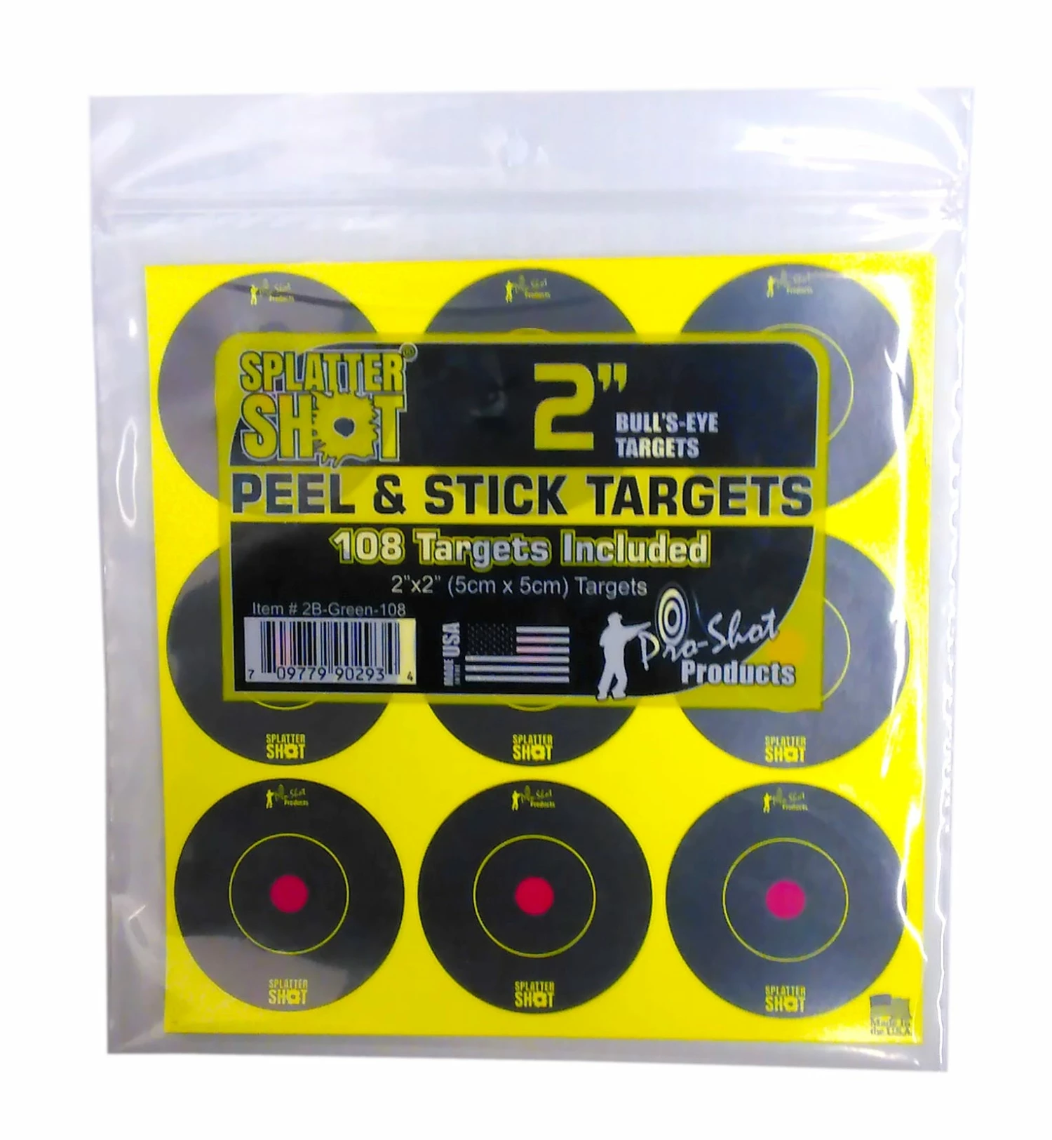 Pro-Shot 2" Green SplatterShot Bullseye 2B-GREEN-108 - Shooting Supplies