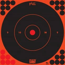 Pro-Shot SplatterShot 12 Inch Orange Bullseye Target - 5 Pack - 12B-ORNGE-5PK - Shooting Supplies
