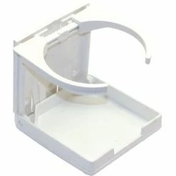 Shoreline Marine Drink Holder Fold-Up White - Marine Hardware
