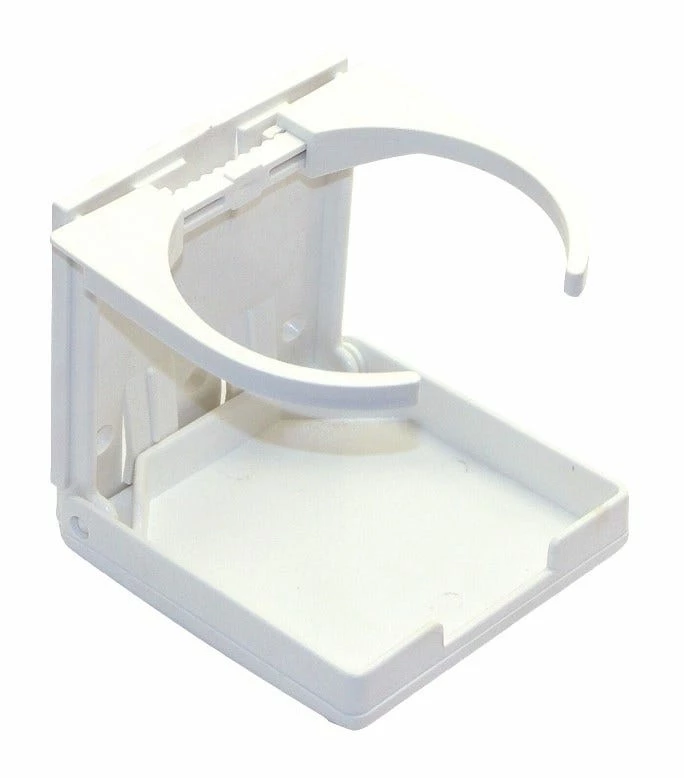 Shoreline Marine Drink Holder Fold-Up White - Marine Hardware