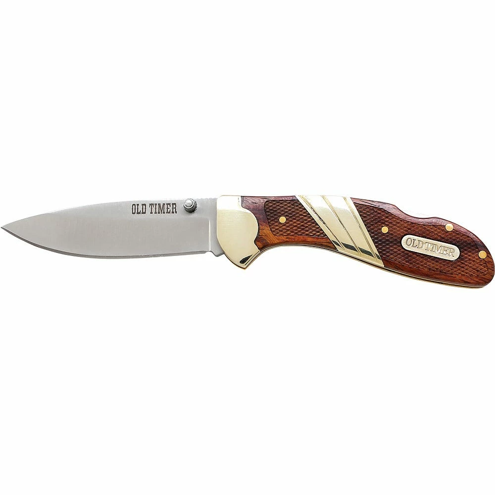 Old Timer Medium Lockback Clip High Carbon Stainless Steel Folder Knife - 12524422 - Knives