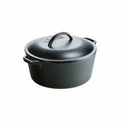 Lodge 5 Quart Cast Iron Dutch Oven L8DOL3 - Cookware