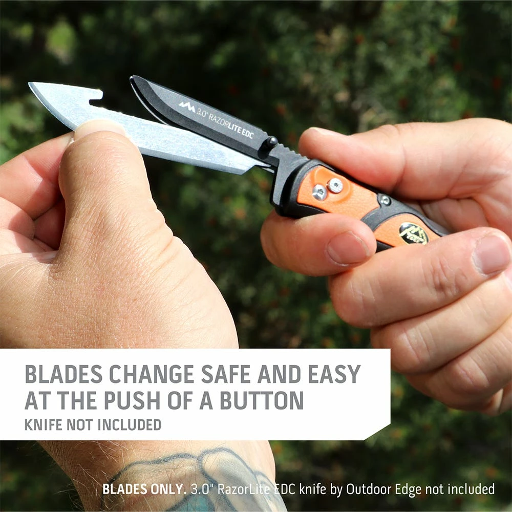 Outdoor Edge Razorsafe 3.5” Drop Point Blade, 6 Pack - RR-6 - Knives - Image 3