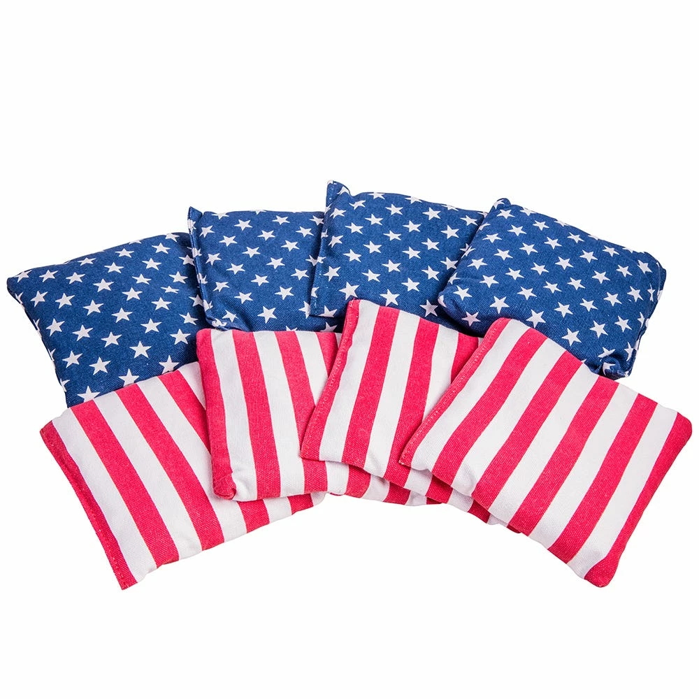 Triumph 6"x6" Patriotic Stars & Stripes Replacement Bean Bags Set, 8 Pack - 12-0028-2 - Backyard Play - Image 2