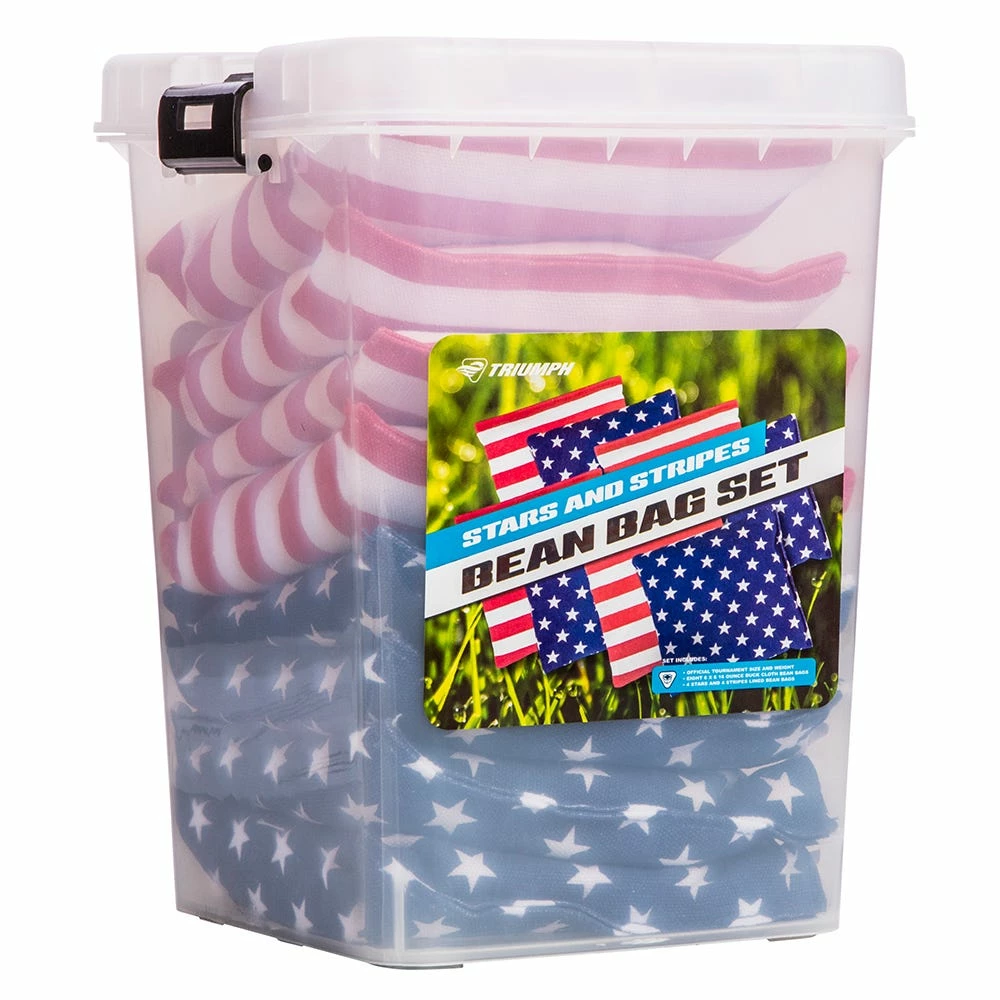 Triumph 6"x6" Patriotic Stars & Stripes Replacement Bean Bags Set, 8 Pack - 12-0028-2 - Backyard Play - Image 6