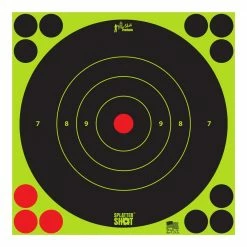 Pro-Shot Splatter Shot 8" Green Bullseye Target, 6 Pack - 8B-GREEN-6PK - Shooting Supplies