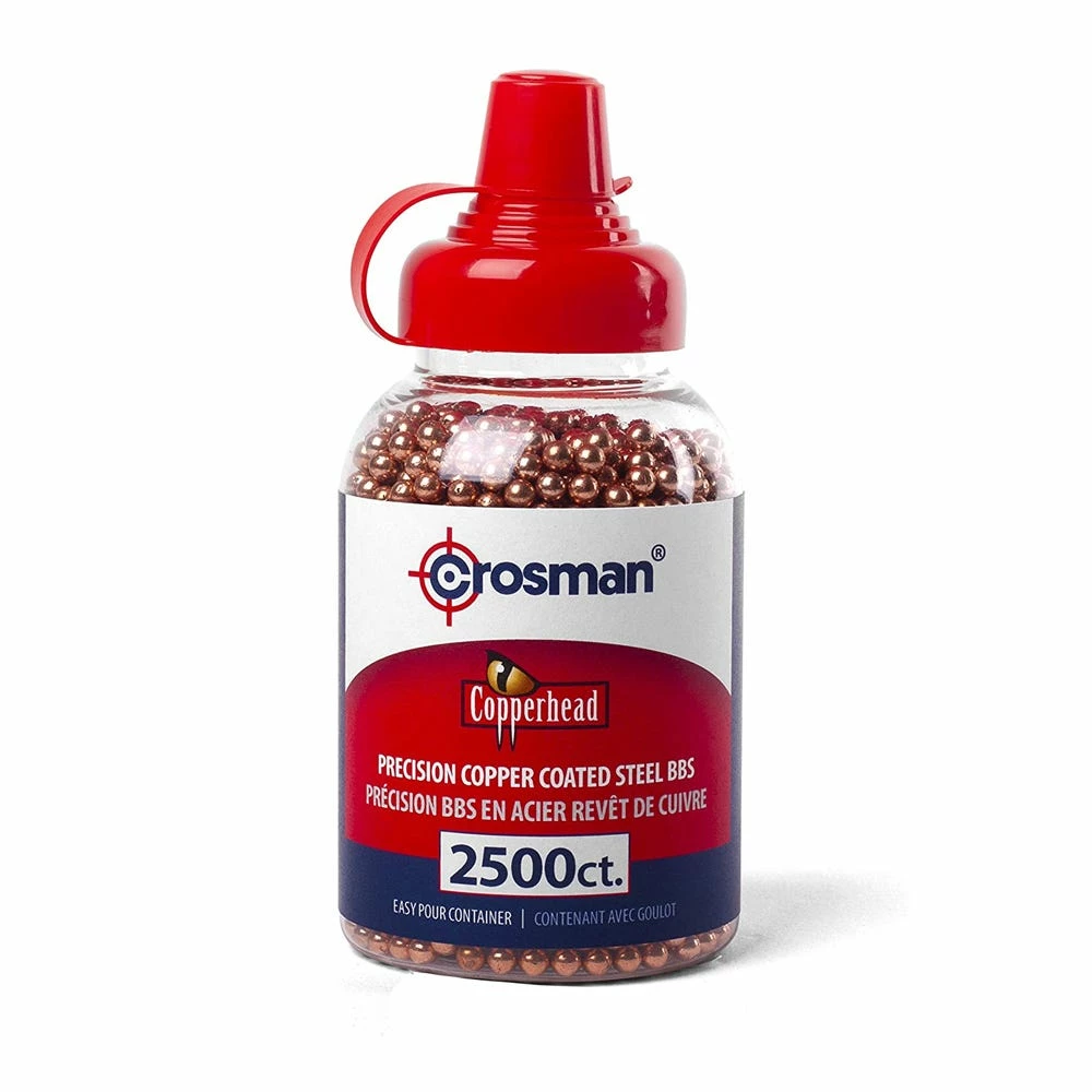 Crosman Copperhead 4.5mm Copper-Coated BBs, 2500 Count - 0747 - Air Guns and Airsoft