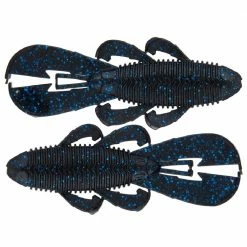Googan Bandito Bug 4'' Black Blue Flake, 7 Pack - GOGBBBLB - Baits & Lures
