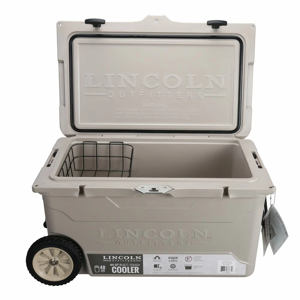 Lincoln Outfitters 65 Quart High Performance Cooler, Tan - 87-677-0204 - Coolers - Image 4