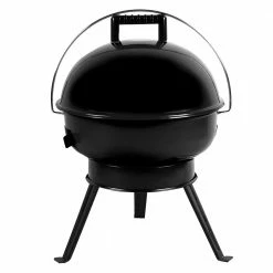 217 Grilling Company 217 Grilling Co. 14" Kettle Grill with Hinged Lid - TG2021302-GY - Grills & Smokers