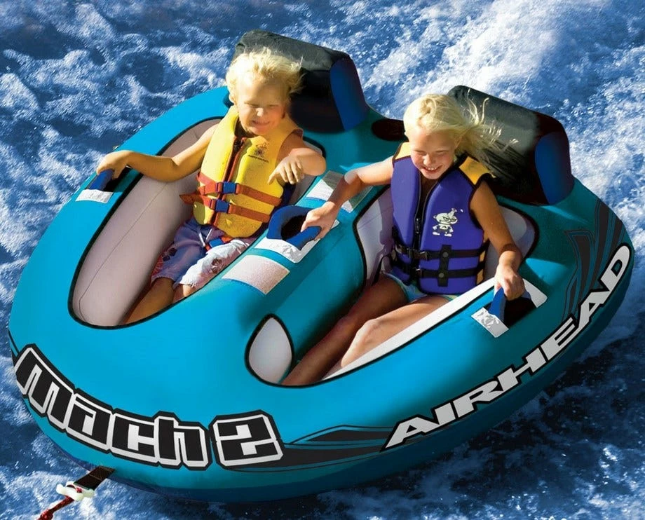 Kwik Tek Airhead Mach 2 Double Rider Tube AHM2-2 - Pool & Water Toys